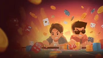 Um close de moedas douradas caindo ao redor de uma roleta girando, representando a ação imersiva do cassino no 83W.